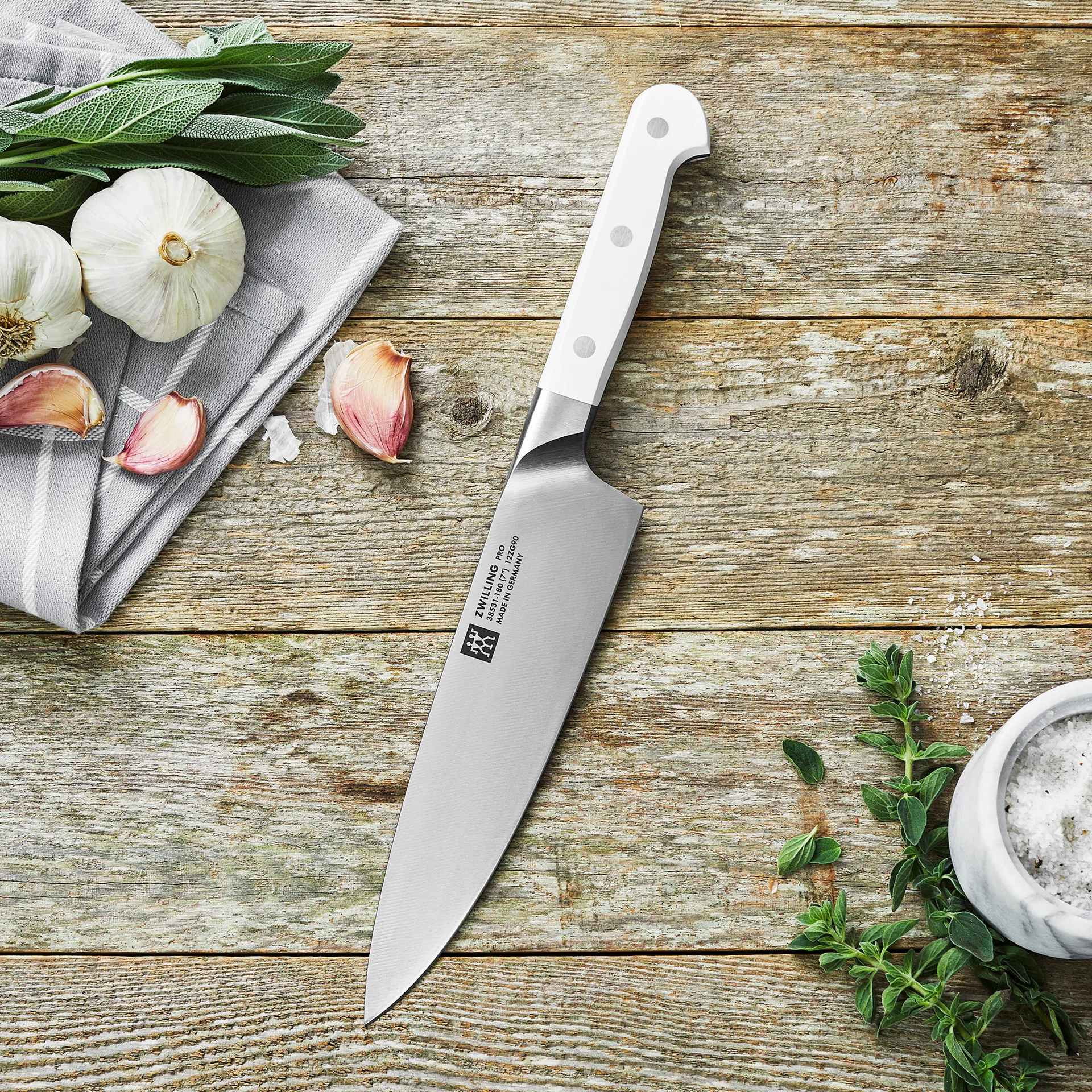 Zwilling Pro le Blanc faca de chef 18 cm, Branco-aço inoxidável Zwilling