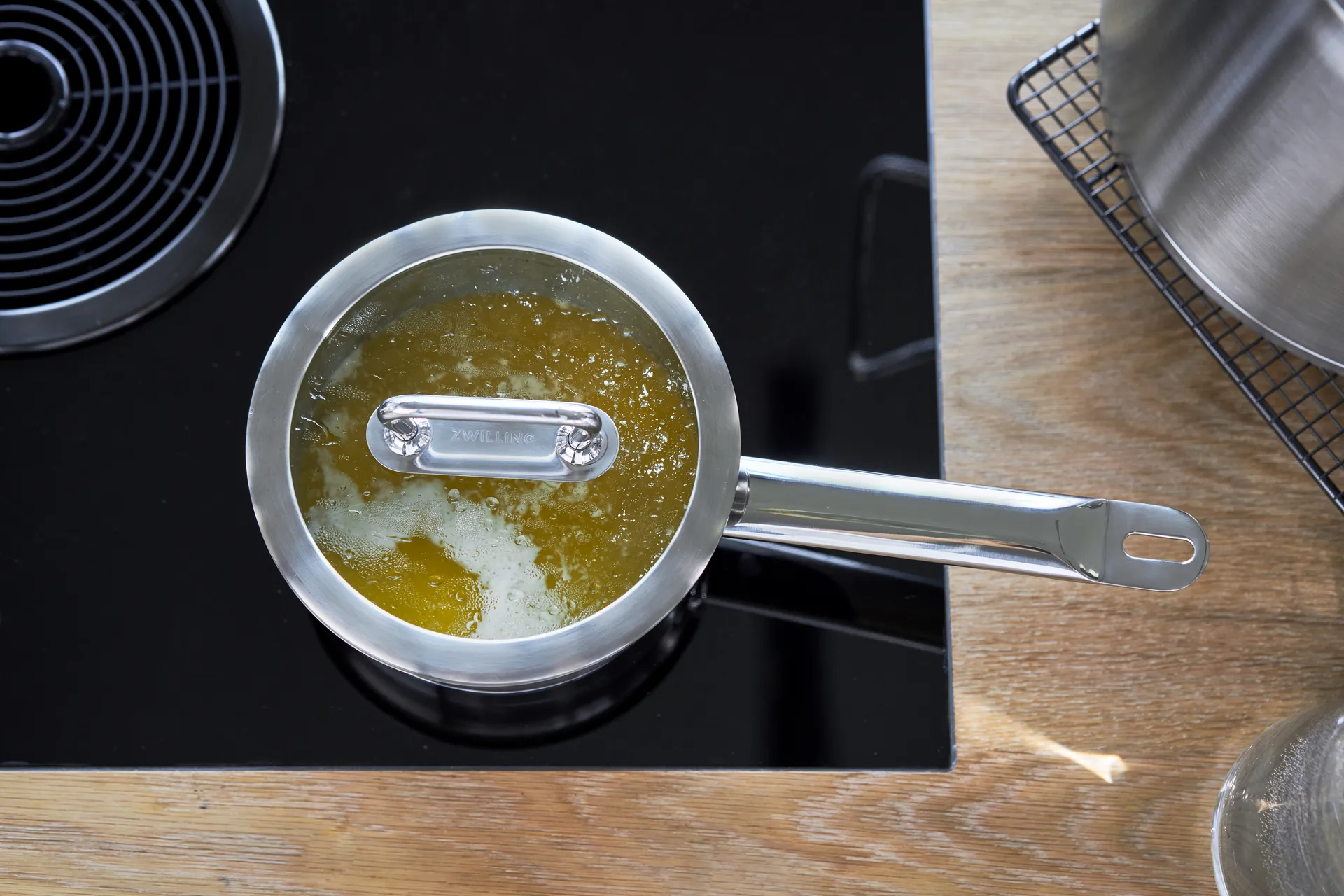 Zwilling Pro panela com tampa de vidro em aço inoxidável, 3,1 L Zwilling