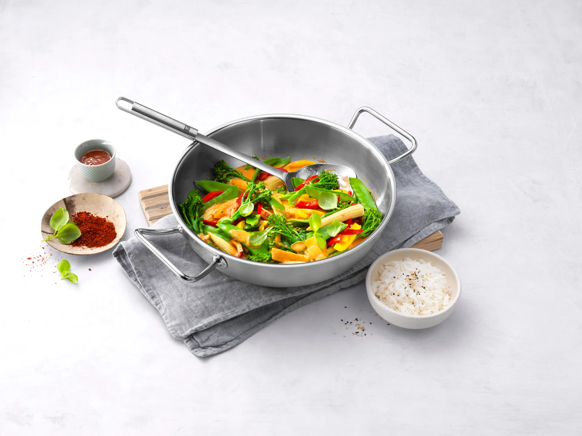 Zwilling Pro wok Ø30 cm, Aço inoxidável Zwilling