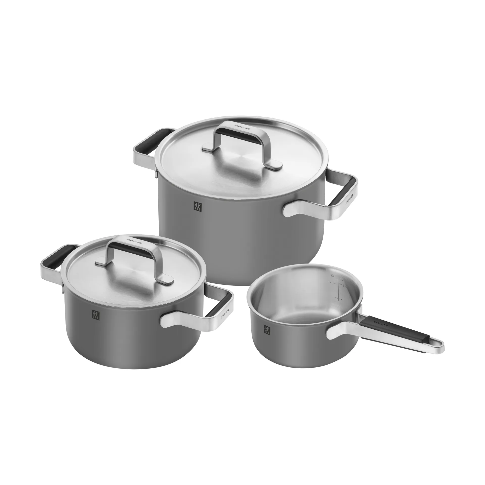 Zwilling Pure conjunto de panelas 5 peças, Cinza Zwilling