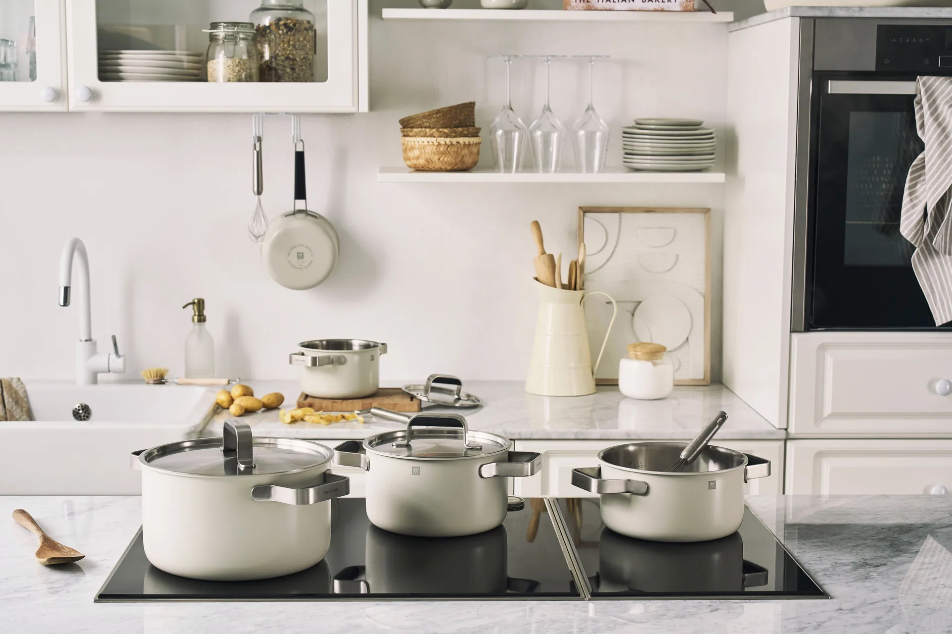 Zwilling Pure conjunto de panelas 5 peças, Marfim Zwilling