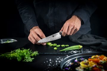 Zwilling Tanrei faca de chef compacta 14 cm - Damasco-preto - Zwilling