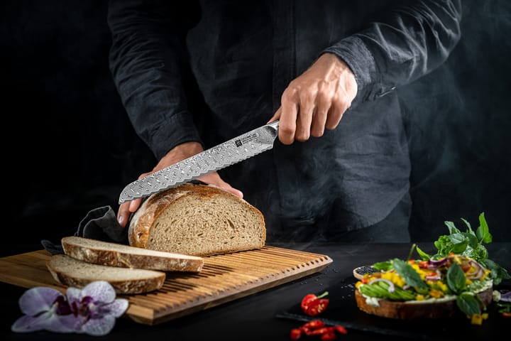 Zwilling Tanrei faca de pão 23 cm, Damasco-preto Zwilling
