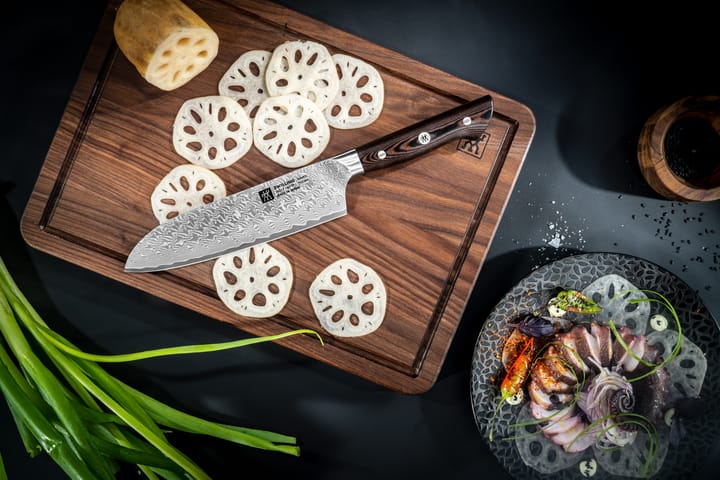 Zwilling Tanrei faca santoku 18 cm, Damasco-preto Zwilling