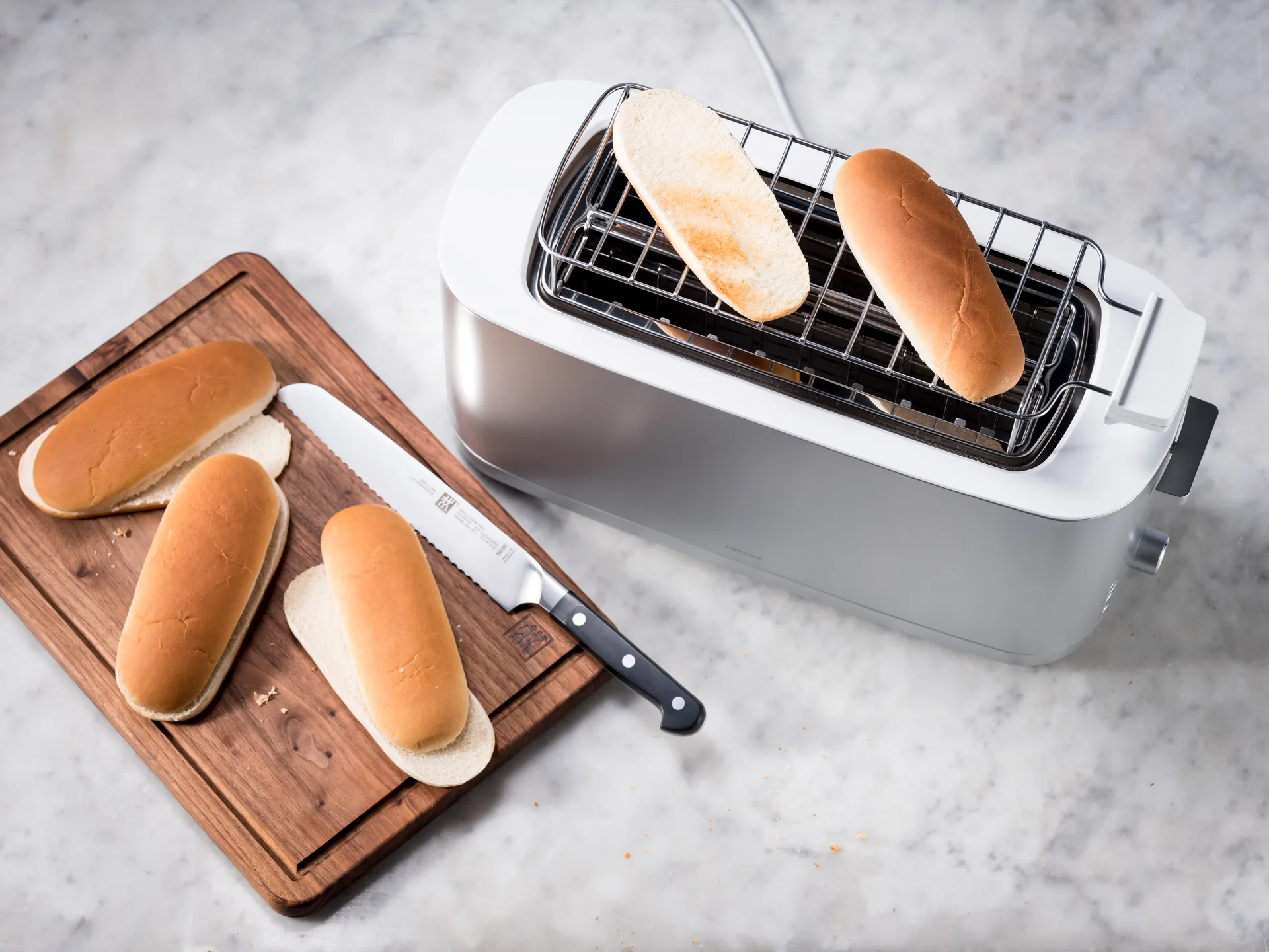 Zwilling torradeira com aquecedor de pão 2 compartimentos curtos, Prata Zwilling