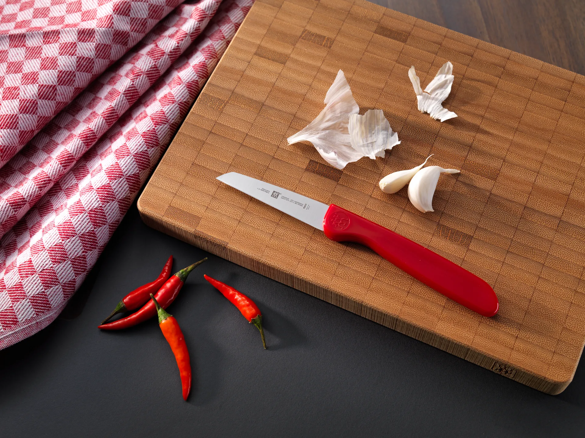 Zwilling Twin grip faca de vegetais 7 cm, Vermelho-aço inoxidável Zwilling